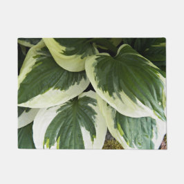 Variegated Hosta Plant Floral Deurmat
