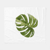 Variegated Monstera Albo Plant Kunst Fleece Deken (Voorkant (Horizontaal))