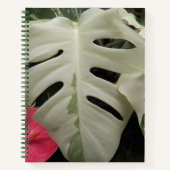 Variegated Monstera-blad Botanisch Notitieboek (Voorkant)