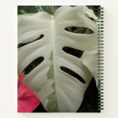 Variegated Monstera-blad Botanisch Notitieboek (Achterkant)