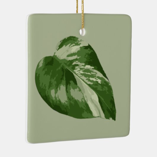 Variegated Monstera Leaf Ornament (Rechts)