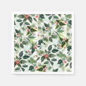 Variegated Red Winterberry Pattern Christmas Servet (Voorkant)