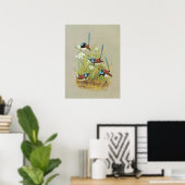 Variegated Wren - Malurus lamberti Poster (Thuiskantoor)