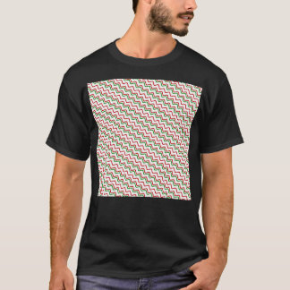 Variërende kleur golven vloeiende kleurrijke zwaai t-shirt
