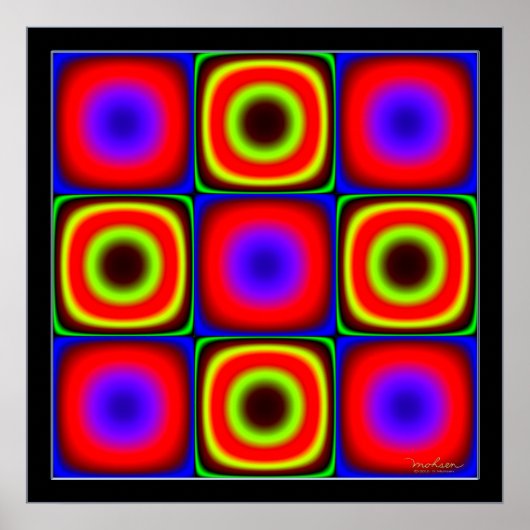 Variërende kleurcombinaties poster (Voorkant)