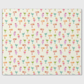 variëteit aan cocktails op geel verpakkingspapier cadeaupapier (Vlak)