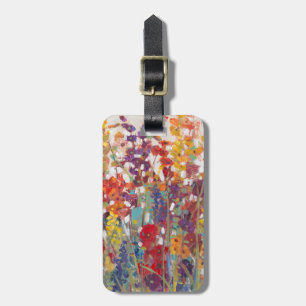 Variëteit bloemen bagagelabel