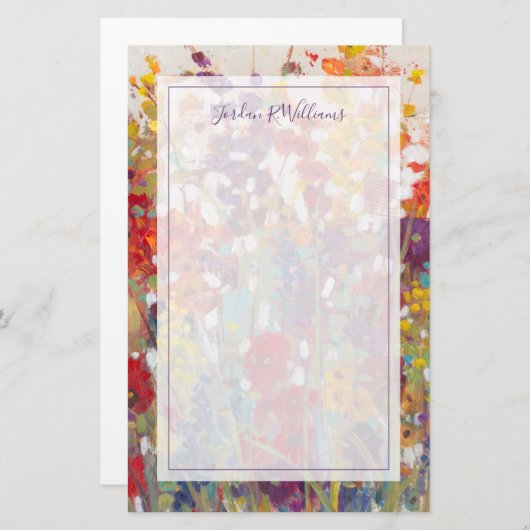 Variëteit bloemen briefpapier (Voorkant / Achterkant)