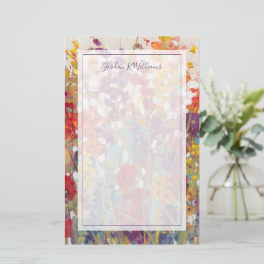 Variëteit bloemen briefpapier (Staand voorkant)