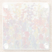 Variëteit bloemen glazen onderzetter (Achterkant)