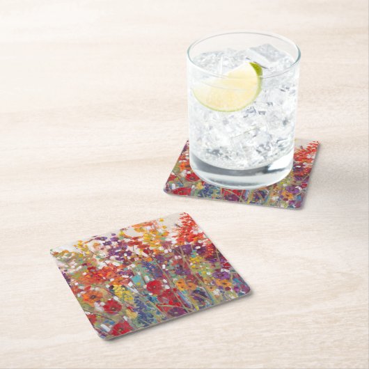 Variëteit bloemen kartonnen onderzetters (Insitu)