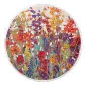 Variëteit bloemen keramische knop (Voorkant)