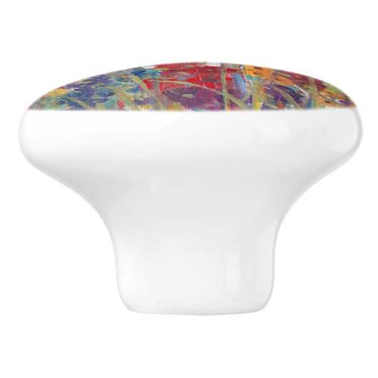 Variëteit bloemen keramische knop (Zijkant)