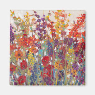 Variëteit bloemen magneet