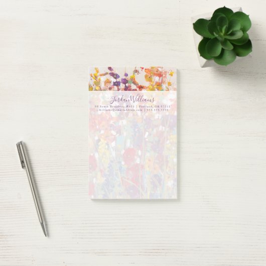 Variëteit bloemen post-it® notes (Kantoor)