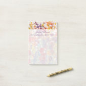 Variëteit bloemen post-it® notes (Op bureau)