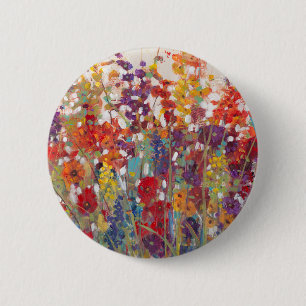 Variëteit bloemen ronde button 5,7 cm