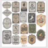 Variëteit bundel van 19 Halloween Sticker labels (Vel)