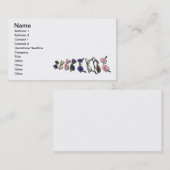 Variëteit van kleurrijke glazen visitekaartje (Voorkant / Achterkant)