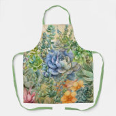 Variëteit van vetplanten schort (Voorkant)