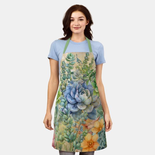 Variëteit van vetplanten schort (Gedragen)