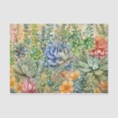 Variëteit van vetplanten tissuepapier (Voorkant)