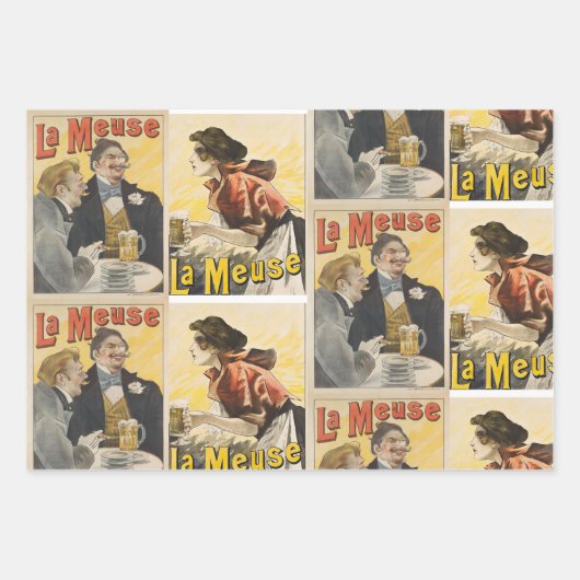 Variëteit Verpakking van drie (3) design van Inpakpapier Vel (Voorkant 3)