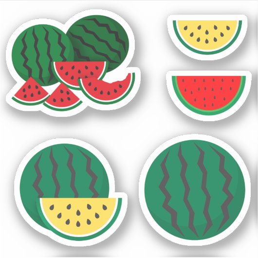 Variëteit Watermeloen Sticker (Voorkant)