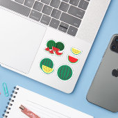 Variëteit Watermeloen Sticker (Laptop met iPhone)