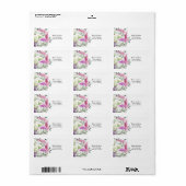 Variëteiten Boeket Bloemen Adreslabel Etiket (Full Sheet)