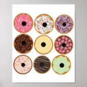 Variëteiten van donuts poster (Voorkant)