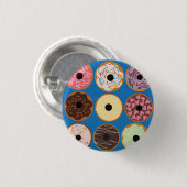 Variëteiten van donuts ronde button 3,2 cm (Voorkant /achterkant)