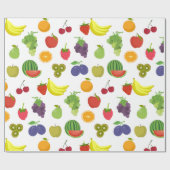 Variëteiten van kleurrijke fruit patroon cadeaupapier (Vlak)