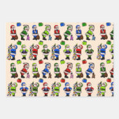 Variety 3 bladen Kerstmis inpakpapier (Voorkant)