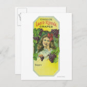Variety Choice Lake Keuka Grapes Label Briefkaart (Voorkant / Achterkant)