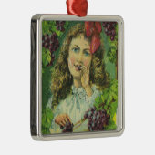 Variety Choice Lake Keuka Grapes Label Metalen Ornament (Rechts)