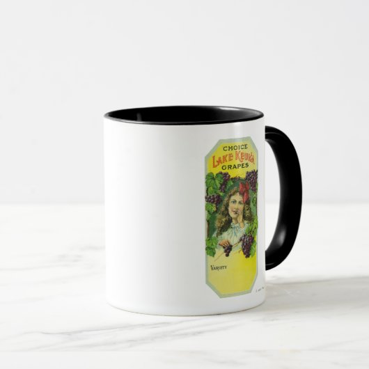 Variety Choice Lake Keuka Grapes Label Mok (Voorkant rechts)