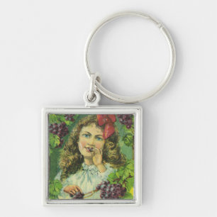 Variety Choice Lake Keuka Grapes Label Sleutelhanger