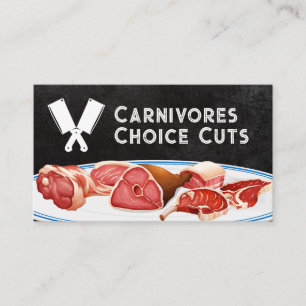 Variety Cut Meats op Bord   slager Visitekaartje