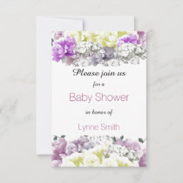 Variety Floral Bouquet Baby shower Invitation Kaart