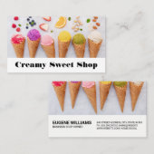 Variety Ice Cream Cones Smaken | Vruchten Visitekaartje (Voorkant / Achterkant)
