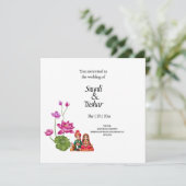 Variety model huwelijksuitnodiging kaart (Staand voorkant)