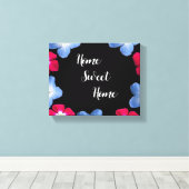 Variety model zwart roze canvas afdruk (Insitu (Houten vloer))