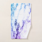 Variety of Purples and Blueish Vein Marble Look Bad Handdoek (Handdoek)