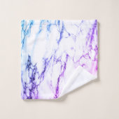 Variety of Purples and Blueish Vein Marble Look Bad Handdoek (Wasdoekje)