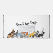 Various Dog Breeds in a Row Bureaumat (Keyboard & Muis)