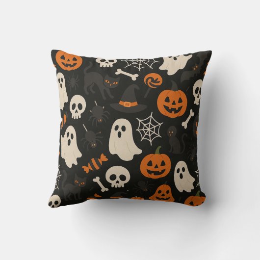 Various Halloween pattern image pillows Kussen (Achterkant)