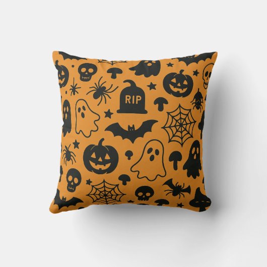 Various Halloween pattern images pliow Kussen (Achterkant)