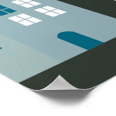 Various small tiny houses. Paper cut style. Flat d Poster (Hoek)