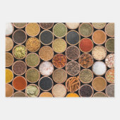 Various spices and food ingredients inpakpapier vel (Voorkant)